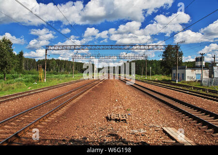 Die Eisenbahn in Russland, Sommer Stockfoto