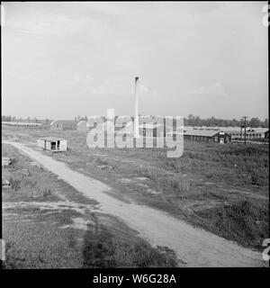 Schließen der Jerome Relocation Center, Denson, Arkansas. Panorama Ansicht der Jerome Relocation Center. Stockfoto