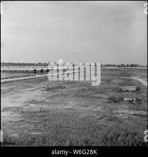 Schließen der Jerome Relocation Center, Denson, Arkansas. Panorama Ansicht der Jerome Relocation Center. Stockfoto