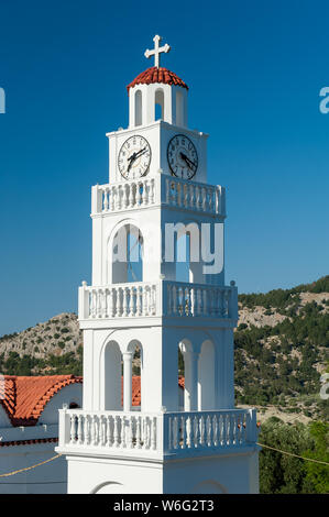 Das Kloster Panagia Tsambika, Rhodes, Griechenland, Europa Stockfoto