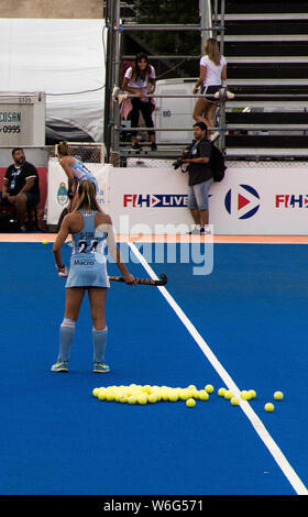 Argentinien vs Dinamarca - Hockey Stockfoto