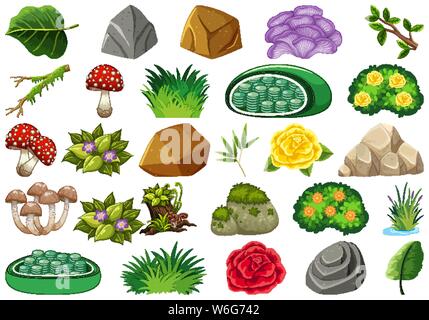 Eingestellt von isolierten Objekten Thema - Gartenarbeit Abbildung Stock Vektor