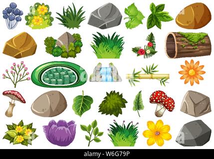 Eingestellt von isolierten Objekten Thema - Gartenarbeit Abbildung Stock Vektor