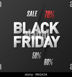 Abstract Vector schwarz Freitag Verkauf layout Hintergrund für Banner, Poster, Flyer. Stock Vektor