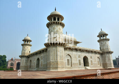 Grab von I'timād-ud-Daulah, I'timād-ud-Daulah Maqbara, Agra, Indien, Asien Stockfoto