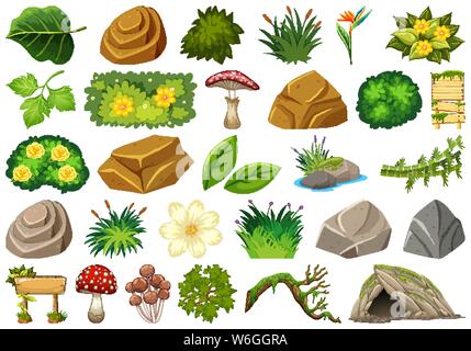 Eingestellt von isolierten Objekten Thema - Gartenarbeit Abbildung Stock Vektor