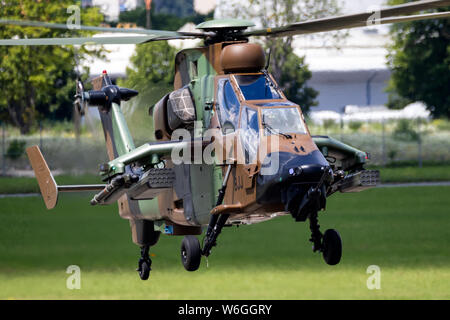 LE BOURGET PARIS - 21.Juni 2019: Französische Armee Airbus Eurocopter EC-665 Kampfhubschrauber Tiger auf der Paris Air Show. Stockfoto