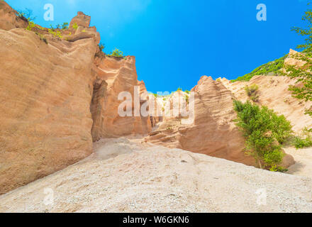 Fiastra See und Lame Rosse Canyon-naturalistischen wilde Attraktion im Nationalpark Monti Sibillini, Provinz Macerata, Region Marken, Italien Stockfoto