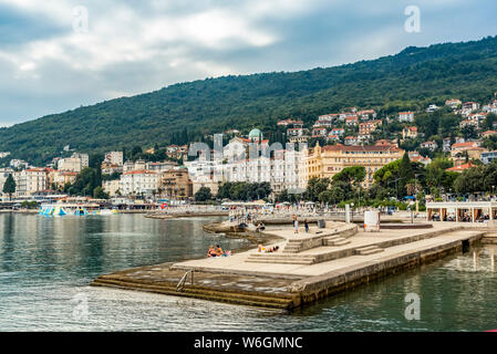 Grand Gebäude in der Lungomare, Opatija, Primorje-Gorski Kotar County, CroatiaNone Stockfoto