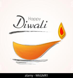 Happy Diwali Urlaub Hintergrund für leichte Festival von Indien. Stock Vektor