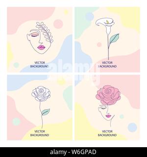 Der Hintergrund für das soziale Netzwerk, Karten, Flyer, Poster, Banner und andere Förderung. Beauty und Fashion Concept. Stock Vektor