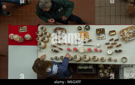 Farmers Market in der Atrium Mall im Stadtzentrum von Troy NY Stockfoto