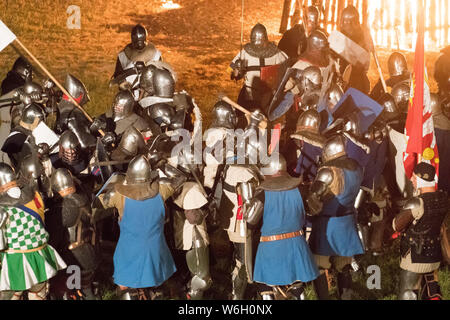 Historische Reenactment die Belagerung der Marienburg in Malbork, Polen. 20. Juli 2019 © wojciech Strozyk/Alamy Stock Foto Stockfoto