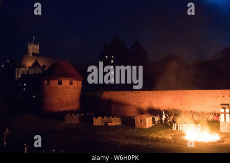 Historische Reenactment die Belagerung der Marienburg in Malbork, Polen. 20. Juli 2019 © wojciech Strozyk/Alamy Stock Foto Stockfoto