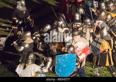 Historische Reenactment die Belagerung der Marienburg in Malbork, Polen. 20. Juli 2019 © wojciech Strozyk/Alamy Stock Foto Stockfoto
