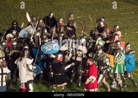 Historische Reenactment die Belagerung der Marienburg in Malbork, Polen. 20. Juli 2019 © wojciech Strozyk/Alamy Stock Foto Stockfoto