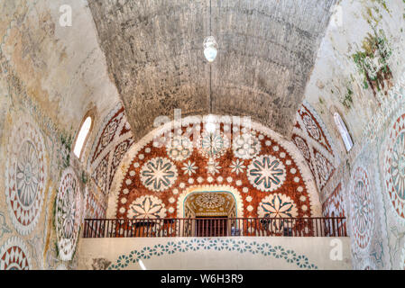 Interieur, Ex-Convent von Santo Domingo, im Jahre 1646 gegründet; Uayma, Yucatan, Mexiko Stockfoto