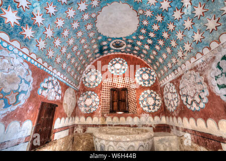 Interieur, Ex-Convent von Santo Domingo, im Jahre 1646 gegründet; Uayma, Yucatan, Mexiko Stockfoto