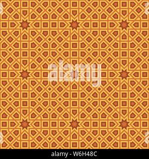 Abstraktes Muster im arabischen Stil. Die nahtlose Vektor Hintergrund. Islamische abstraktes Ornament Muster Stock Vektor