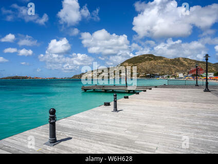 Hafen an der Great Bay; Philipsburg, St. Maarten Stockfoto