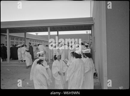 Granada Relocation Center, Amache, Colorado. High School Anfang. Stockfoto