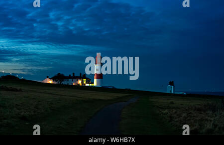 Souter Leuchtturm, Marsden Kopf; South Shields, Tyne und Wear, England Stockfoto