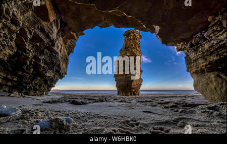 Meer Säule wie Lots Weib, South Shields, Tyne bekannt und Verschleiß, England Stockfoto