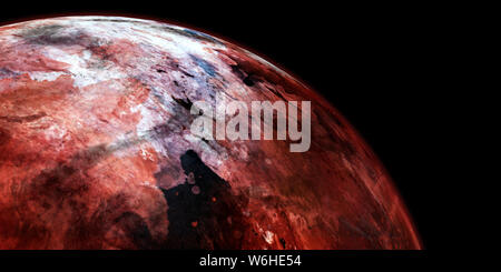 Terraforming Mars Planet. Extrem detaillierte und realistische High Resolution 3D-Bild. Vom Weltraum aus geschossen. Elemente dieses Bild werden durch NAS eingerichtet Stockfoto