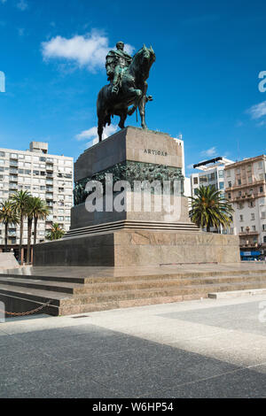 Artigas Mausoleum ist ein Denkmal der Uruguayischen held Jose Artigas, an der Plaza Independencia, Montevideo, Uruguay. Stockfoto