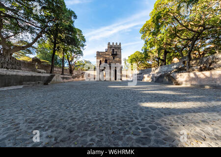 Drei-stöckigen Baden Palast bei Fasilides Badewanne; Gonder, Amhara Region, Äthiopien Stockfoto
