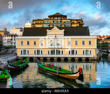 Dies ist das Venedig von Portugal, Aveiro die schönste Stadt Stockfoto