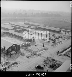 Jerome Relocation Center, Denson, Arkansas. Ein Blick auf den westlichen Bereich des Krankenhauses. Stockfoto