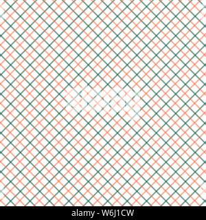 Die grüne und orangefarbene Tattersall Muster prüfen. Herren Hemd Mode Textil. Wiederholen Tile-Muster. Stock Vektor