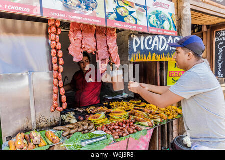 Los Santos, Kolumbien - 12. Februar 2017: Mercado Campesino de Acuarela in Los Santos Santander in Kolumbien Südamerika Stockfoto