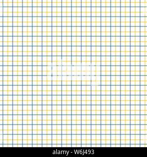 Gelb und Blau Tattersall Muster prüfen. Herren Hemd Mode Textil. Wiederholen Tile-Muster. Stock Vektor