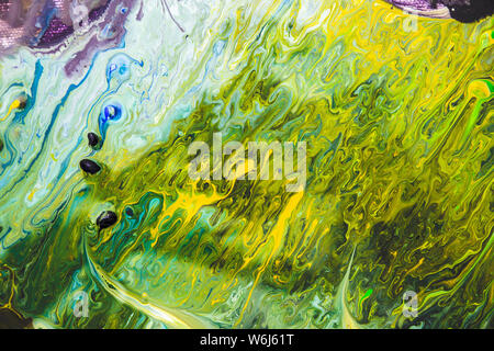 Abstrakte Kunst Malerei Hintergrund, Farbe Textur, Pinselstrichen auf die Leinwand, die Isolation von Artwork Fragment. Stockfoto