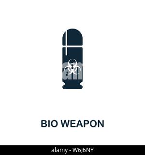 Symbol für Biowaffen-Vektor. Kreative Zeichen aus Wissenschaft Ikonen Sammlung. Gefüllte flache Bio-Waffe Symbol für Computer und Handy Stock Vektor