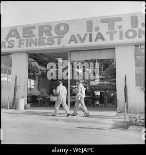 Los Angeles, Kalifornien. Flugzeuge Schulen. Aero Industries technische Institut ist eine Schule von drei großen Aircraft Industries gegründet Stockfoto
