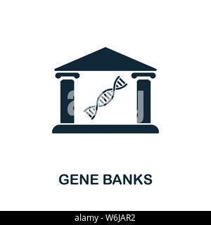 Symbol für das Symbol für das Vektor-Symbol der Genbank. Kreative Zeichen aus Wissenschaft Ikonen Sammlung. Gefülltes flaches Gene Bank Symbol für Computer und Handy Stock Vektor