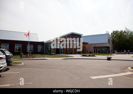 Juli 27, 2019 - Cavendish, PEI: Das Fremdenverkehrsamt und Green Gables House Stockfoto