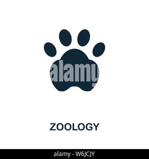 Symbol für Zoologie-Vektor. Kreative Zeichen aus Wissenschaft Ikonen Sammlung. Gefülltes flaches Zoologie-Symbol für Computer und Handy Stock Vektor