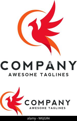 Kreative Vogel Phönix logo Konzept, Adler logo vektor design Konzept Stock Vektor