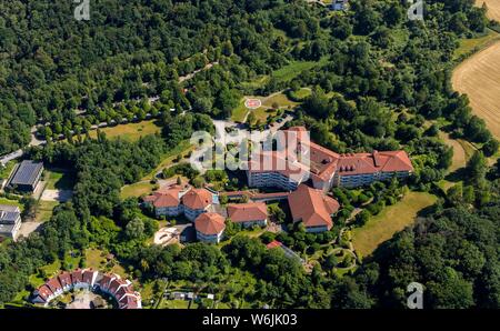 Luftaufnahme der Helios Klinik Hattingen, Rehabilitation Klinik in Hattingen, Ruhrgebiet, Nordrhein-Westfalen, Deutschland Stockfoto