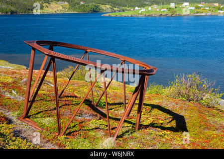 Leuchtturm Artefakt, Fort Point Militärgelände, Trinity, Neufundland und Labrador, Kanada Stockfoto