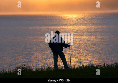 Wanderer Sonnenuntergang, dampfschlag's Golf Park, Sandringham, Neufundland und Labrador, Kanada Stockfoto