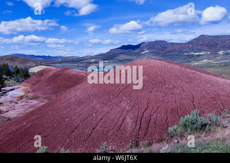 Des Oregon Painted Hills ist eine der drei Einheiten der John Day Fossil Beds National Monument, im Wheeler County, Oregon. Es Gesamt 3,132 acr Stockfoto