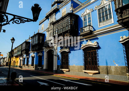 Kolonialhaus in Lima-Peru Stockfoto