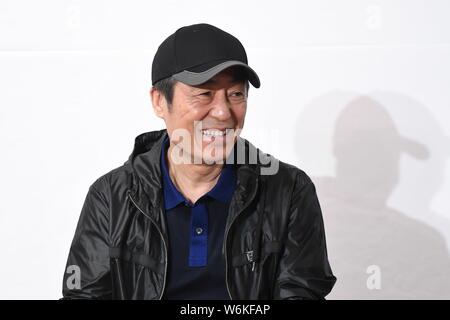 ------ Chinesische Regisseur Zhang Yimou, leitender Direktor der Beijing 8-minütige Show bei der Abschlussfeier der Olympischen Winterspiele in PyeongChang, besuchen Stockfoto