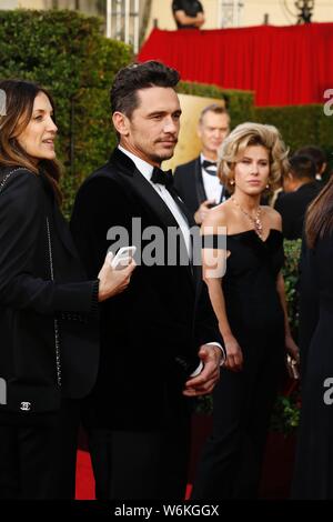 Amerikanische Schauspieler James Franco kommt auf dem roten Teppich für die 75 Golden Globe Awards in Los Angeles, Kalifornien, USA, 7. Januar 2018. Stockfoto