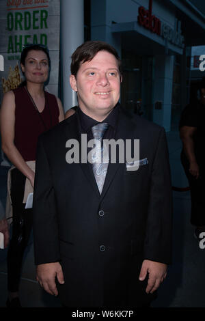 Los Angeles, USA. 12 Sep, 2018. Zack Gottsagen der Special Screening der Erdnussbutter Falcon at ArcLight Hollywood Kinos besucht am 1. August 2019 in Los Angeles, Kalifornien: Das Foto Access/Alamy leben Nachrichten Stockfoto